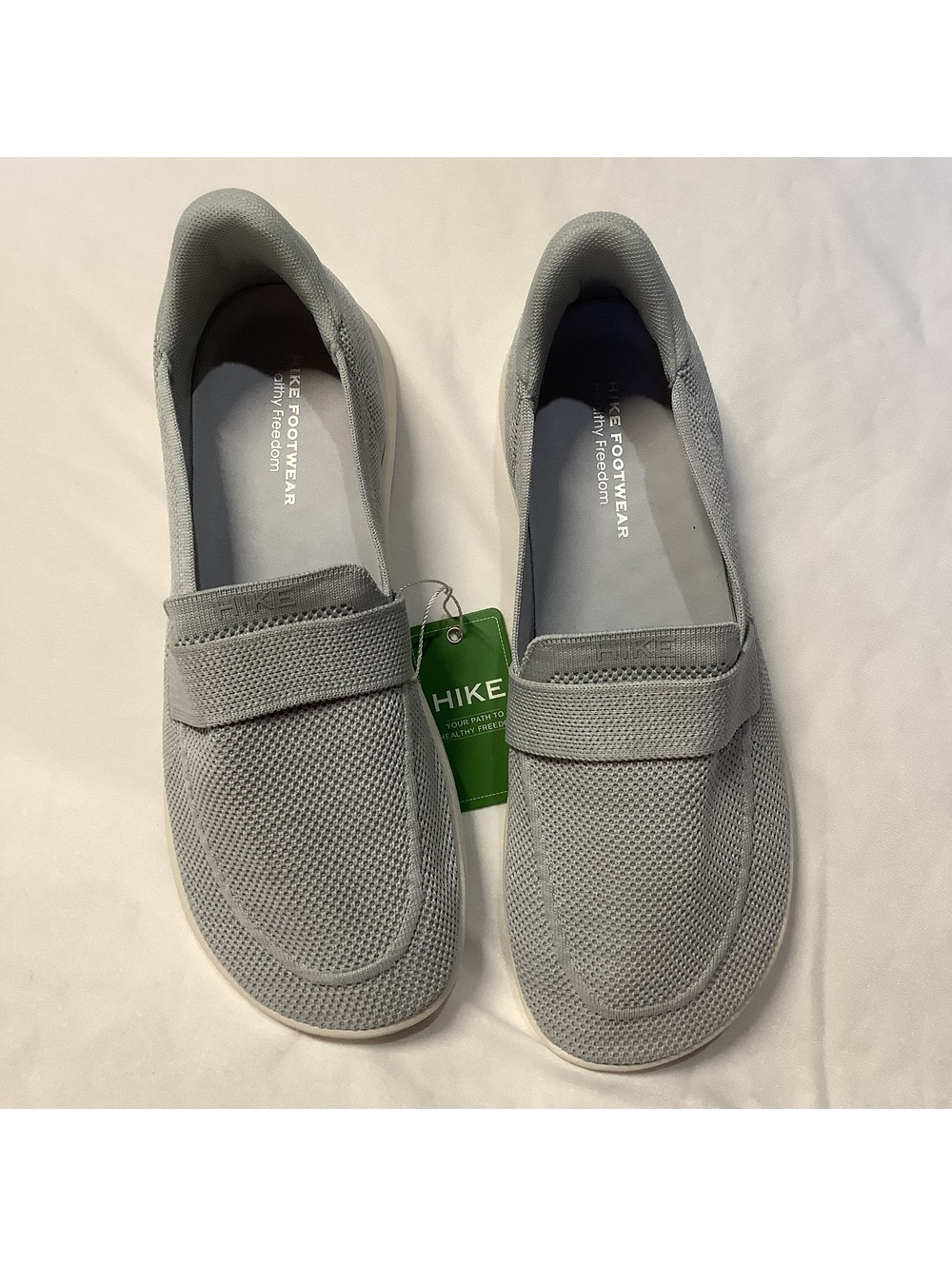New HIKE Footwear Women's Size 10 Gray Mesh Slip-On Comfort Shoes